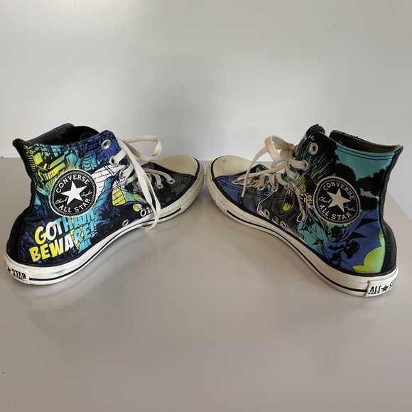 Converse All Star RARE Batman Chuck Taylor DC Comics Hi Tops Size 8 - Picture 5 of 10